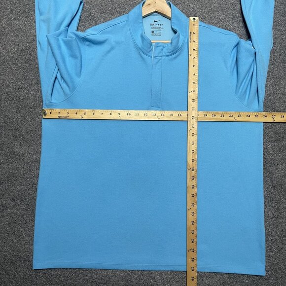Nike Dri-Fit Mens XXL Long Sleeve Pullover Shirt Blue - Picture 6 of 6